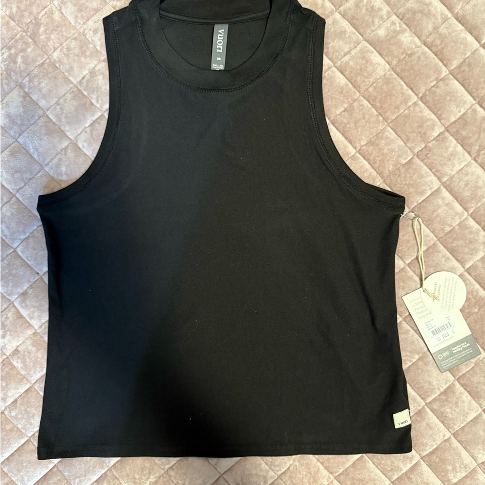 Vuori Black Crop Boxy Muscle Tee
